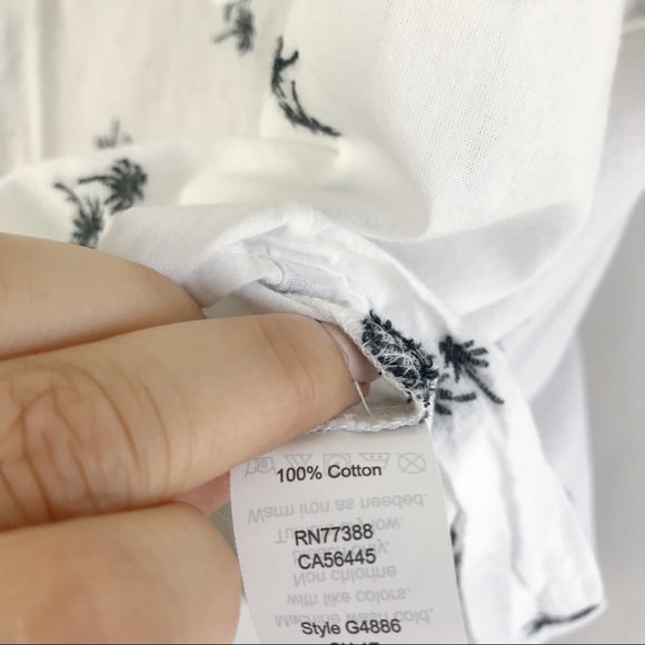 Madewell Palm tie front button top - Picture 4 of 8